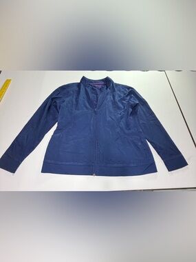 healing hands Navy Lightweight Zip-Front scrubs Jacket